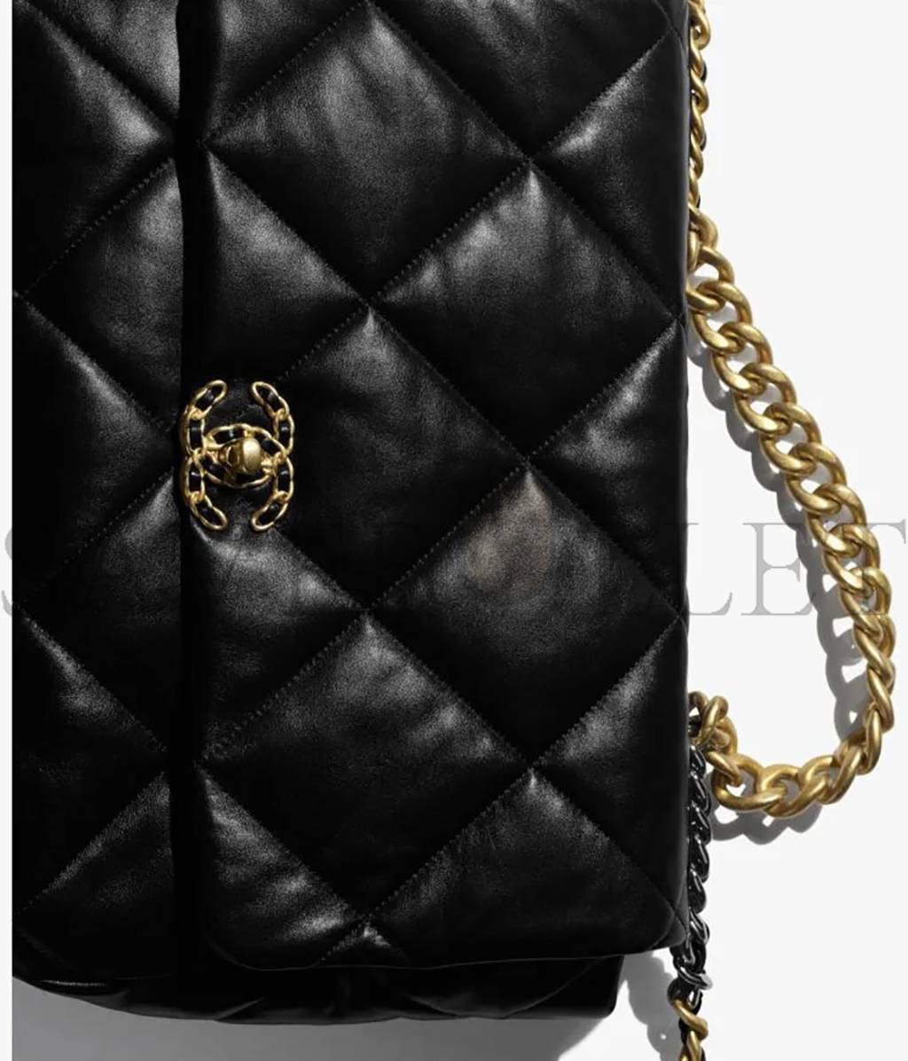 Ch*el 19 maxi handbag gold hardware as1162 b04852 94305 (36*25*11cm)